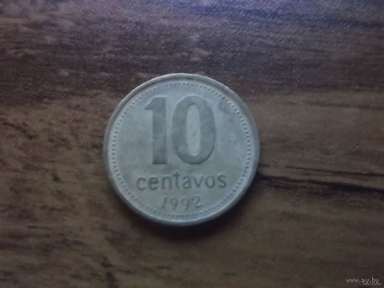 Аргентина 10 центавос 1992