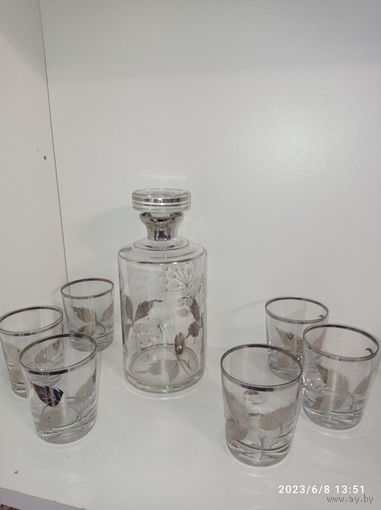 Набор графин со стаканами Богемия
