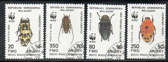 Насекомые Мадагаскар 1988 год серия из 4 марок (М)