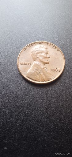 США 1 цент 1963 г.