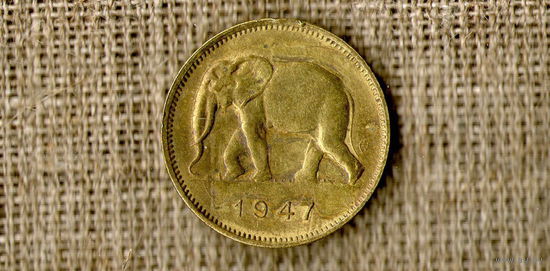 Конго / Бельгийское Конго 2 франка 1947 / фауна / слон /(N)