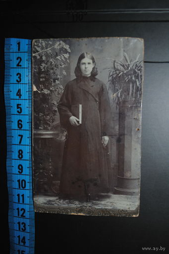 Визитное фото-портрет: СВЯЩЕННИК Иоанн от 1910 г., Святогорск, - размер 11,5 см. на 7 см.
