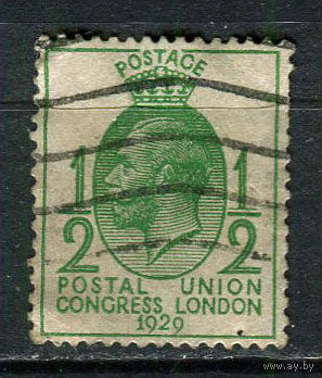 Великобритания - 1929 - Король Георг V 1/2Р - [Mi.170x] - 1 марка. Гашеная.  (LOT EX29)-T10P30