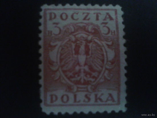 Польша 1919 стандарт, герб 3 геллера