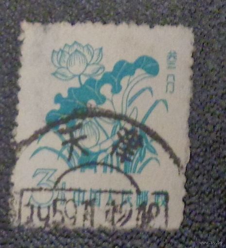 Индийский лотос. Китай. Дата выпуска: 1958-09-25