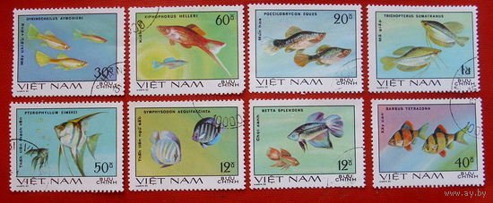 Вьетнам. Рыбы. ( 8 марок ) 1980 года.