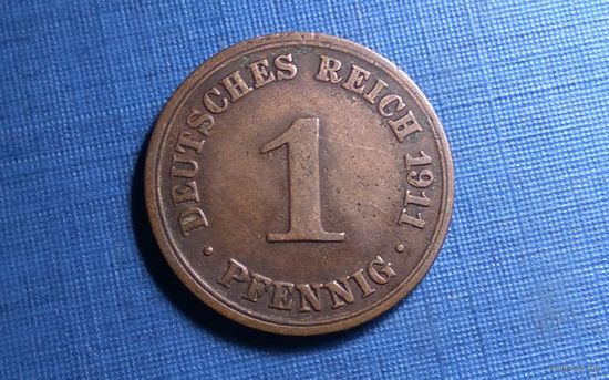 1 пфенниг 1911 А. Германия.