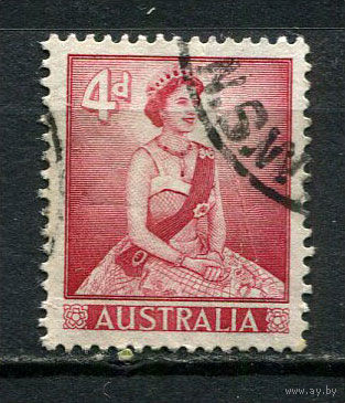 Австралия - 1959 - Королева Елизавета II 4P - [Mi.291A] - 1 марка. Гашеная.  (LOT AK10)