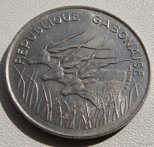 Габон. 100 франков 1975 год  KM#13