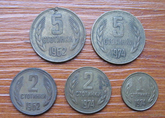 Болгария. Набор монет.