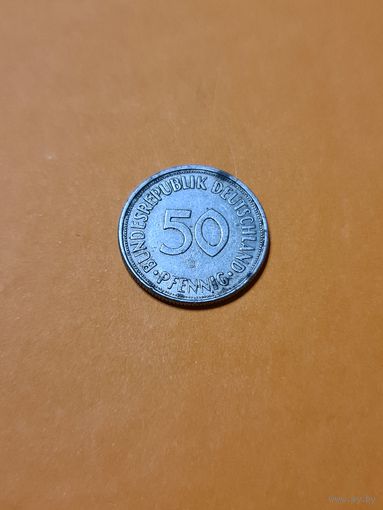 Монета 50 пфеннигов ФРГ 1950 (J).