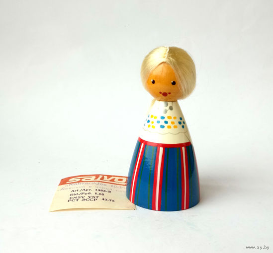 Кукла сувенир, девочка в народной одежде, ЭССР.