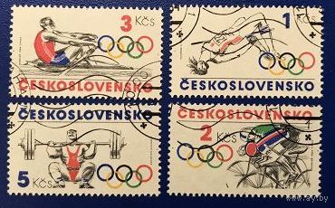 Марки Чехословакия 1984. Спорт Олимпиада Летние Олимпийские игры Лос-Анджелес-84 полная серия из 4 марок.