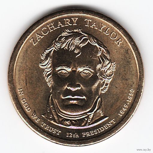 1 доллар США 2009 год 12-й Президент Закари Тейлор двор P _состояние aUNC