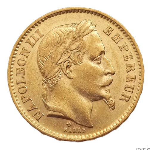 20 fr. Napoleon III, 1867 BB.