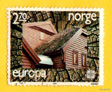 Марка -Норвегия - 1987 года - Современная архитектура