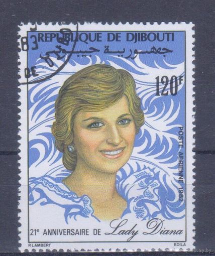 [464] Джибути 1982. Принцесса Диана. Гашеная марка.