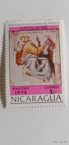 Никарагуа 1974. 500-летию со дня рождения Микеланджело, 1475-1564
