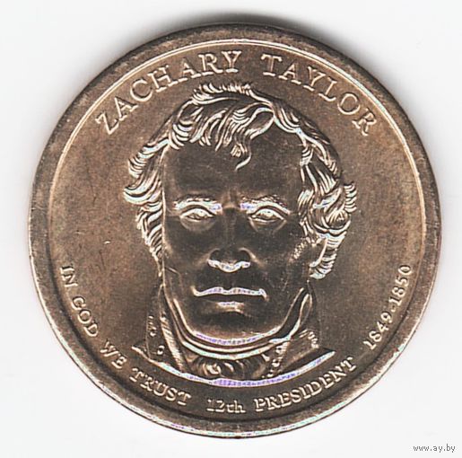 1 доллар США 2009 год 12-й Президент Закари Тейлор двор P _состояние aUNC