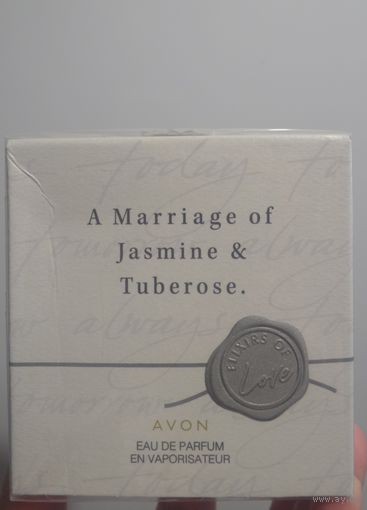 AVON A MARRIAGE OF JASMINE & TUBEROSE. ПАРФЮМЕРНАЯ ВОДА. СНЯТОСТЬ. НОВАЯ.        #духи