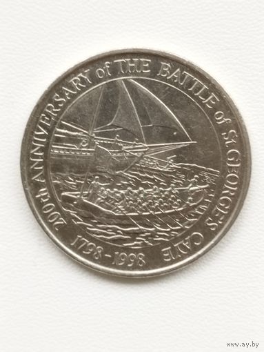Белиз 2 доллара 1998 год 200 лет сражению при Сент- Джордж Кей