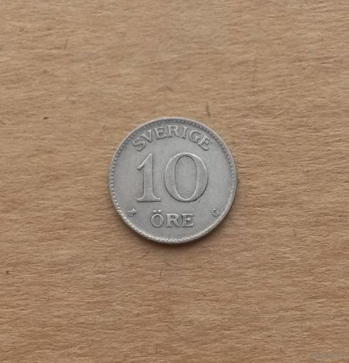 Швеция, 10 эре 1938 г., серебро 0.400
