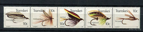 Транскей (Южная Африка) - 1981 - Рыболовные приманки - сцепка - [Mi. 83-87] - полная серия - 5 марок. MNH.