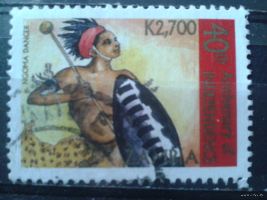 Замбия 2004 40 лет независимости, абориген Михель-1,6 евро гаш