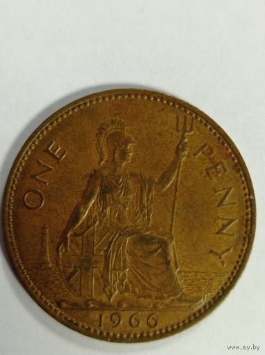 Великобритания 1 пенни, 1966 г.