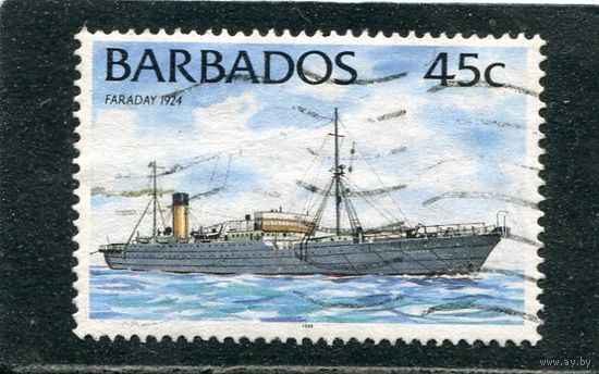 Барбадос. Корабль кабельукладчик Фарадей