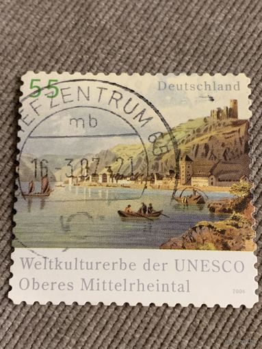 Германия 2006. Weltkulturerbe der UNESCO Oberes Mittelfheintal. Марка из серии