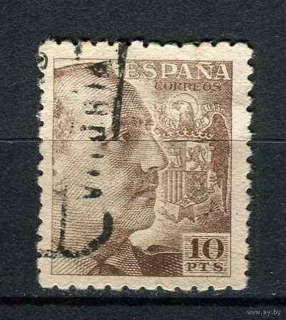 Испания (Испанское государство) - 1939/1953 - Генерал Франко 10Pts - [Mi.856А] - 1 марка. Гашеная.  (Лот 109AB)