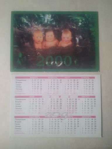 Карманный календарик. Дети. 2000 год