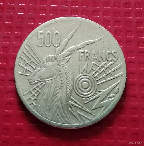 Центральная Африка(ВЕАС) 500 франков 1977 г("D"- Габон) . #30914