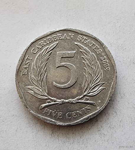 Восточные Карибы 5 центов, 2008
