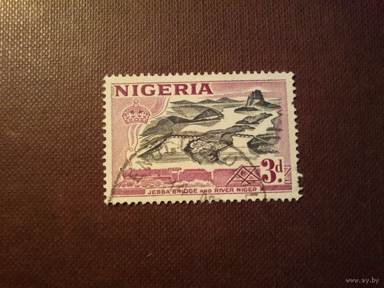 Британская Нигерия 1953 г.Мост Джебба и река Нигер./47а/