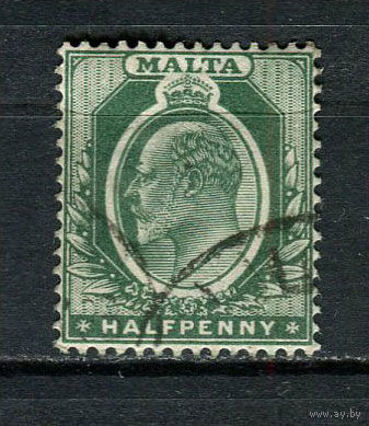 Британские колонии - Мальта - 1903/1904 - Король Эдуард VII 1/2P - [Mi.17] - 1 марка. Гашеная.  (Лот 52Ct)