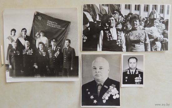Фото "Они защищали Родину", ветераны, 1970-1980-е гг., 4 шт., Минск