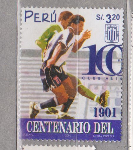 Спорт футбол 100 лет клубу Альянса Лима, футбольный клуб Лима  Перу 2001 год лот  18  менее 20 от каталога