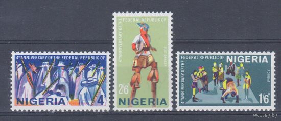 [1588] Нигерия 1967. Карнавал.Костюмы,танцы. СЕРИЯ MNH