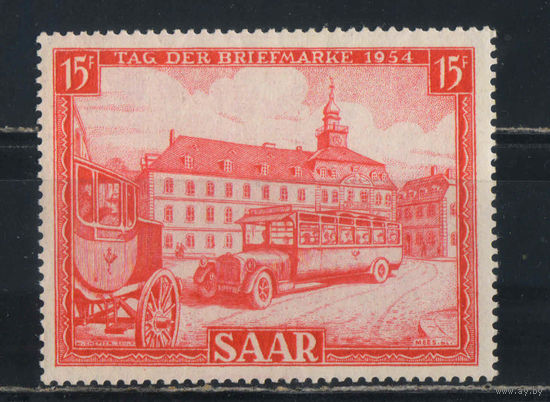 Саар Оккупация Францией 1954 День марки Почтовый автобус #349*