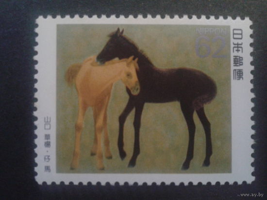 Япония 1990 лошади в живописи