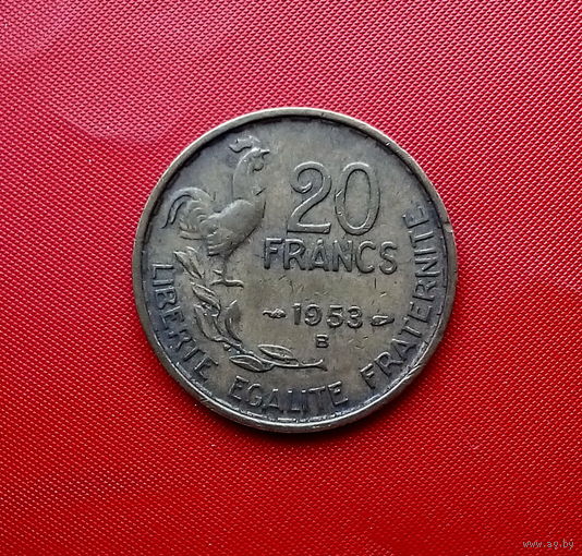 44-10 Франция, 20 франков 1953 г. (B - Бомон-ле-Роже)