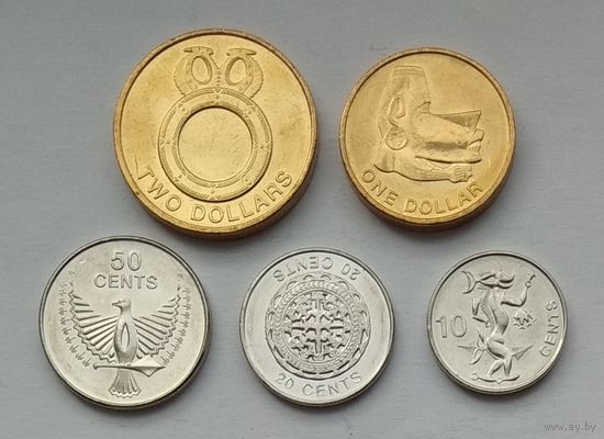Соломоновы острова 10, 20, 50 центов 1, 2 доллара 2012 г. Комплект 5 монет