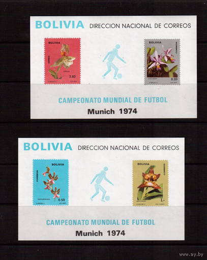 Боливия-1974(Мих.Бл.38-39) **, Спорт, ЧМ-1974 по футболу, Цветы