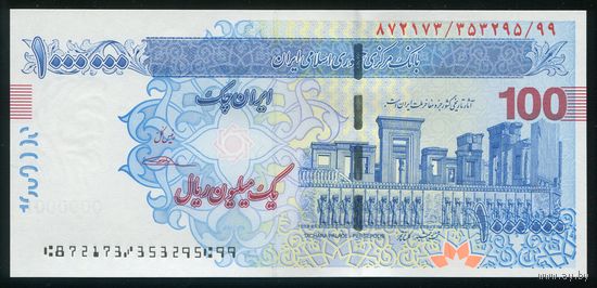 Иран 100 туманов (1000000 риалов) 2009 г. P-W154B(2). UNC