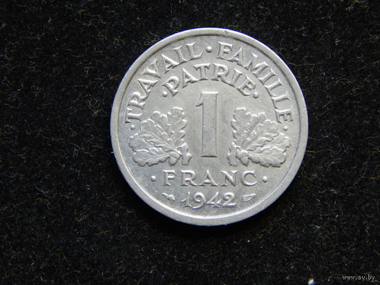 Франция 1 франк 1942г