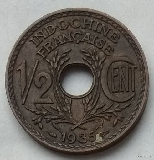 Индокитай Французский 1/2 сантима 1935 г.