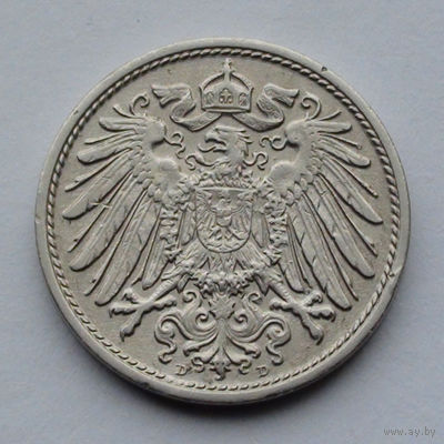 Германия - Германская империя 10 пфеннигов. 1915. D