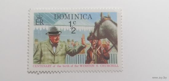 Доминика 1974.  100 лет со дня рождения сэра Уинстона Черчилля